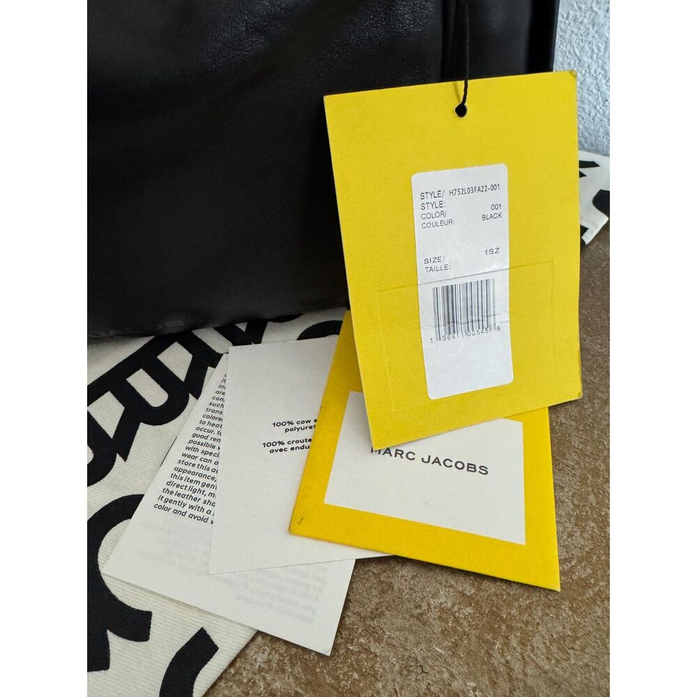 Marc Jacobs Pushlock Bag Black Leather Crossbody Satchel NWT - Picture 5 of 10
